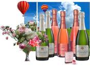 COLIS TRÉSORS D'ÉTÉ : 3 bouteilles Cuvée Centenaire Brut + 3 bouteilles Cuvée Rosée Brut + Mini BISCUITS Roses CADEAUX